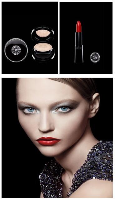 施華洛世奇與阿瑪尼合作彩妝系列 新浪時尚配圖