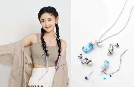 少女初長成，蔣依依佩戴鉑金項鏈帶來夏日無限流光