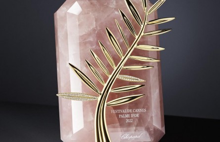 蕭邦珠寶公布第75屆戛納電影節(jié)金棕櫚獎杯：玫瑰石英、18k金、鉆  石