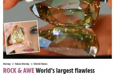 全球最大內(nèi)部無瑕鉆石即將拍賣，重達(dá)303.10ct，估價近1億！