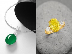 天成國際「珠寶與翡翠」香港春拍：3.74克拉艷彩黃鉆