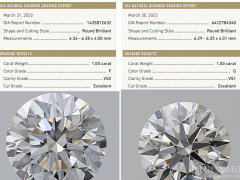 顏色、凈度級別相近的兩顆鉆石怎么選？