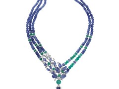 卡地亞鉆石水果錦囊藍(lán)寶石項(xiàng)鏈