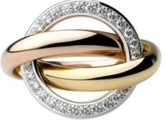 卡地亞Trinity三色金戒指欣賞及報價