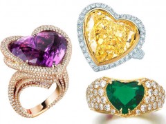 訂婚戒指：心形鉆石戒指