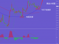 杜康：黃金均線支撐上漲，早盤(pán)1657多！