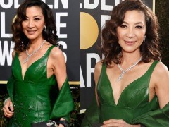 楊紫瓊佩戴戴比爾斯出席金球獎頒獎典禮