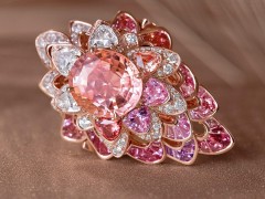 Gübelin推出一枚Flaming Grace雞尾酒戒指：彩寶、鉆石