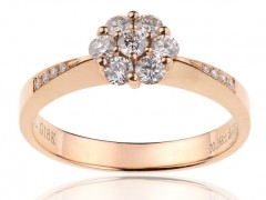 2013年我愛鉆石網(wǎng)新款18K玫瑰金鉆戒