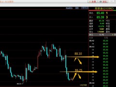 易極：美原油今天反彈到86.25,88.10依舊做空